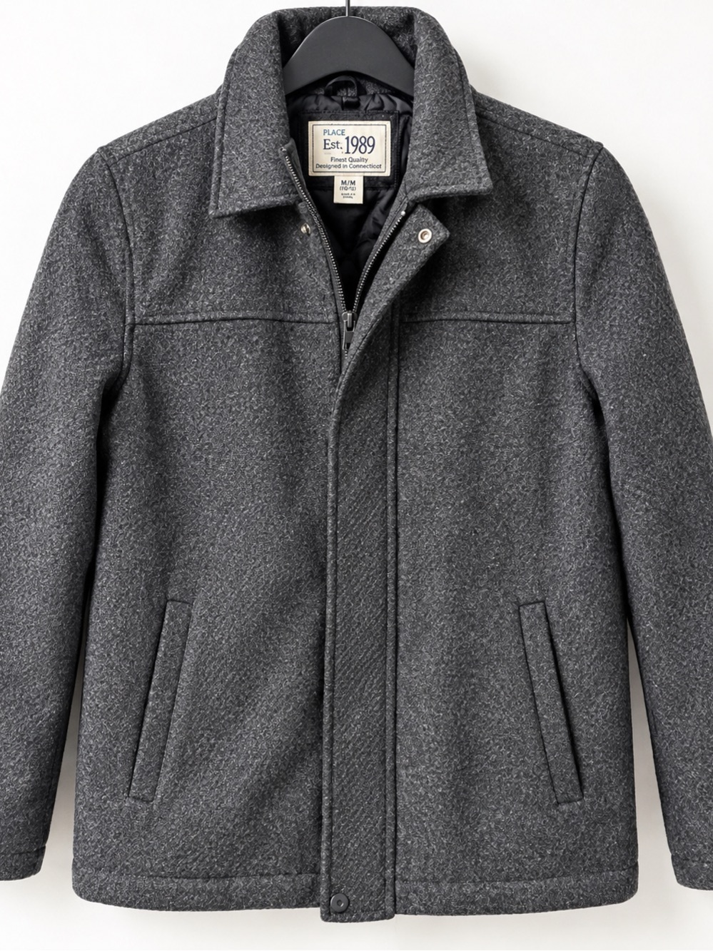 Kids Charcoal Wool-Blend Coat size 7/8